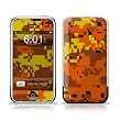 Digital Orange Camo Design Protective Skin Decal Sticker for Apple iPhone (2G)1st Generation