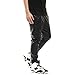 Pizoff Unisex Solid Black Red Leather Casual Pants With Elastic Waist