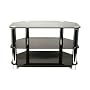 Strand Elegant Black 900 Glass TV Stand with 3 shelves for up to 32" LCD / Plasma ( 42" with overhang )