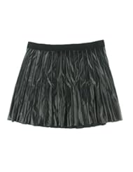 Apparel: Alfani Womens Plus Faux Leather Pintuck A-Line Skirt Black 14W