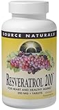 Source Naturals Resveratrol 200mgm 120 Vegetarian Capsules