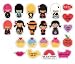 Momiji Randoms Zakka -- Stickers Of Kokeshi Dolls
