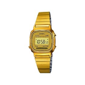 Casio - LA670WEGA-9EF - Montre Femme - Quartz - Digitale - Alarme/Chronom�tre - Bracelet Acier inoxydable dor�