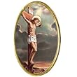 Car Visor Clip - Crucifixion - 1.75"x1.0" - Clip on