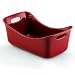 Rachael Ray Stoneware 9" x 5" Loaf Pan, Red