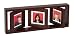Umbra Matrix Photo Frame Floats 3, 3"x3" Photos - Walnut