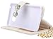Note 5 Case, Welity White Color Camellia Bling Rhinestone Soft Leather Grid Crystal Wristlet Chain Pu Leather Wallet Protector Phone Case Compatible with for Samsung Galaxy Note 5