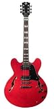 SVK ELECTRIC GUITAR SEMIHOLLOW SETNECK 335 STYLE CHERRY