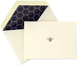Crane & Co. Engraved Gold Bee Notes (RN1896)
