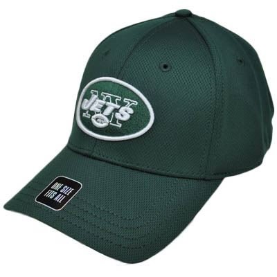 NFL NY New York Jets Dark Forest Green White Flex Fit One Size Licensed Hat Cap