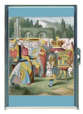 ID CREDIT CARD HOLDER OR CIGARETTE CASE: ALICE IN WONDERLAND QUEEN OF HEARTS BY PENNY SILVER