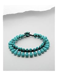 Cotton Waxed Thread Turquoise Bracelet