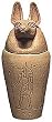 Canopic Jar of "Jackal" Duamutef, 9.5"H - Large