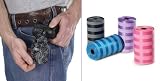 BLACK - Bone-Shaped Waste Bag Holder With 5 ROLLS OF PICK-UP BAGS