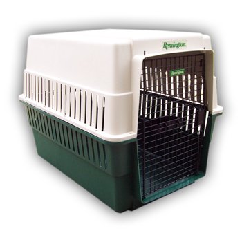 Remington Plastic Kennel, Large, 36-Inch L  by 26-Inch W by 28-Inch H, Beige/Green