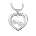 Always & Forever Heart Shaped Sterling Silver Diamond Pendant Necklace Gift For Her by The Bradford Exchange