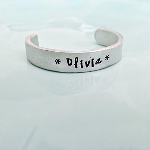Toddler Bracelet Cuff Hand Stamped with Name by Bliss Stamped Jewelry