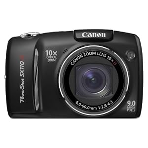 Canon PowerShot SX110 IS Digitalkamera (9 Megapixel, 10-fach opt. Zoom, 3" Display, Bildstabilisator) schwarz