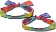 Hand Dyed Tie-Dye Hair band with tail - 2 Pack
