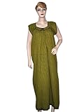 IMAGE OF Kaftans for Womens Floral Print Green Caftans Evening Dress L