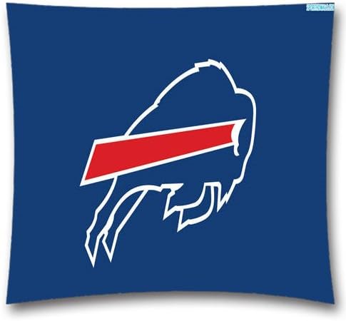 AM Personalized NFL Buffalo Bills Teams Cotton Square Decorative Throw Pillow Covers for Couch Sofa and Bed 18x18 Inch (45x45 cm) Footbal Theme 251