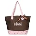 Polka Dot Bridesmaid Tote - Chocolate Brown/ Pink