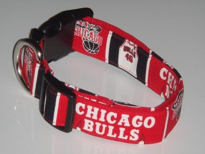 NBA Chicago Bulls Basketball Dog Collar Medium 1