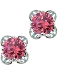 1.80 Ct Round Pink Diamond 925 Sterling Silver Earrings