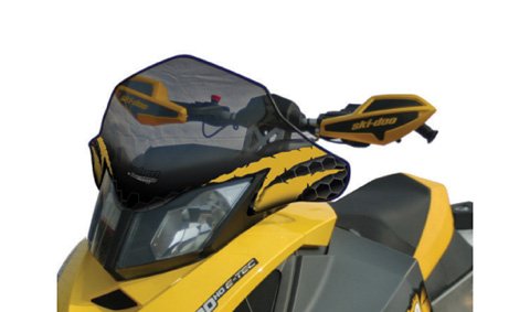PowerMadd 10342011 Cobra Tinted with Yellow Graphics Chassis Windshield for Ski Doo Rev XP