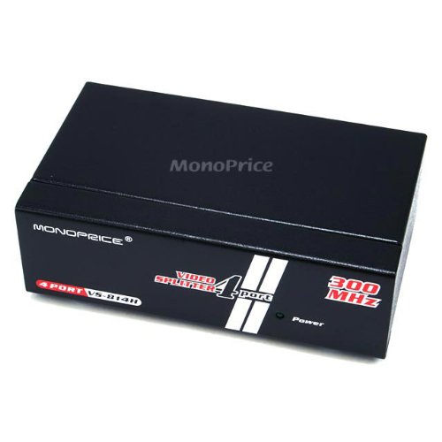 4-Way SVGA VGA Splitter Amplifier Multiplier 300MHz amazing price 4-Way SVGA VGA Splitter Amplifier Multiplier 300MHz amazing price