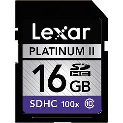 Lexar Platinum II 16 GB 100x SD/SDHC Flash Memory Card LSD16GBSBNA100