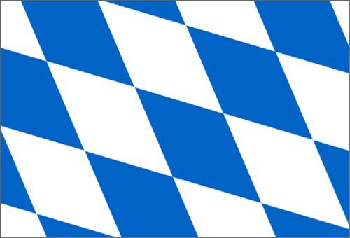 Top Qualität – Flagge BAYERN MIT GROßEN RAUTEN Fahne, 90 x 150 cm, EXTREM REIßFEST, Keine BILLIG-CHINAWARE, Stoffgewicht ca. 100 g/m², sehr robust, extra starke Messing-Ösen – mehrfach umlaufend genäht, ideal als Hissflagge Hissfahne für Innen/Außen, für Haus, Garten zur Deko