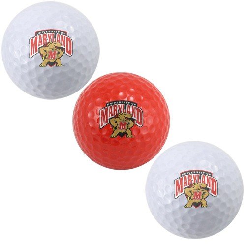 Maryland Terrapins Three Pack Of Golf Balls