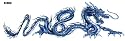 Airbrush Aufkleber "Blue Dragon" Die-Cut Stickers
