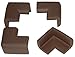 Kidkusion 4-Piece Safety Corner Cushion; 4 Pack Brown; Child Proofing Corner Guard; Made in USA; Child Safety, Home Furniture Safety Bumper, Baby Proof Table Protector