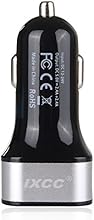 iXCC&reg; Dual USB 4.8 Amp (24 Watt) SMART Universal High Capacity [High Power] [Small Size] FAST Car charger with Exclusive ChargeWise (tm) Technology, for Apple iPhone 4/4s/5s/ 5c/ 5/ 6/ 6 Plus; iPad Air/Air 2, iPad Air mini/mini 3; Samsung Galaxy S5 S4; Note 3 2; the new HTC One (M8); Fire Phone; Google Nexus and More [Silver]