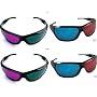 3D Glasses - Ultimate 3D Glasses Variety Pack - Dual Format (2 Pairs Magneta/Green) (2 Pairs Red/Cyan)