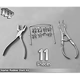 Starter Rubber Dam Kit of 11 Dental Instruments