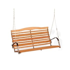 Jack Post Woodlawn Swing Seat with Bronze Frame Includes Hang Chain from Swings & Rockers Gliders