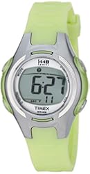 Timex Women's T5K081 1440 Digital Watch with Light-Green Resin Strap