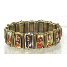 Brass Religious Virgin Mary Bracelet 15 Frames