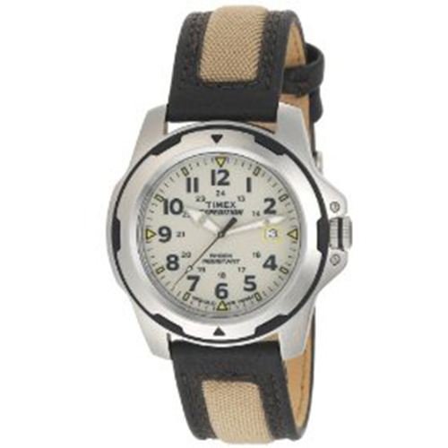 Timex Men's T49779 Shock Resistant Analog Canvas-Leather Strap Expedition Watch
