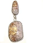 Jasper Pendant 08 Sterling Silver Pink Brown Crystal Healing Gem 2.8