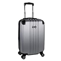 Kenneth Cole Reaction 20 Inch ABS Expandable 8-Wheel Upright Carry-On Reverb Light Silver, One Size
