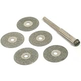 5 Diamond Wheels Lapidary Discs Cutting Saw fits Dremel