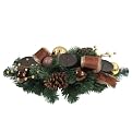 Holiday Centerpiece - Brown/Gold (24")