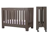 BloomBaby Alma Papa Folding Crib in Frost Grey