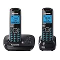 Panasonic KX-TG5522EB DECT Twin Digital Cordless Phone Set with Answer Machine - Black