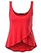 Doublju Women Casual Rap Designed Sleeveless Crop Tank Top