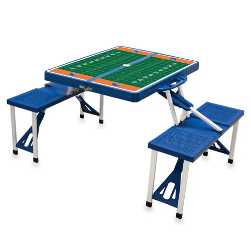 Picnic Time 811-00-139-705 Boise State Folding Picnic Table, Blue